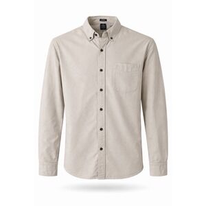 J.Crew Mens Beige Button Down Shirt Slim Untucked Garment Dyed Size Medium M